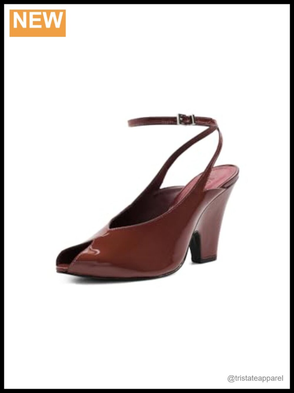 Women's Peep Toe Block Heel Pump Leather Ankle Strap Heels